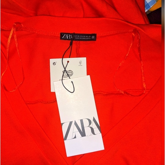 ZARA NEW COCOON DRESS BRIGHT ORANGE - Picture 2 of 9